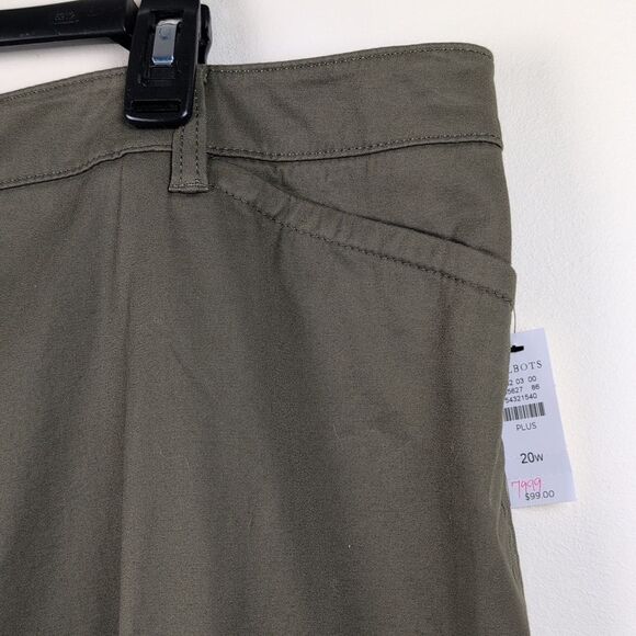 Talbots Plus Size Straight-Leg Chinos NWT Moss Green Size 20W - Picture 5 of 11